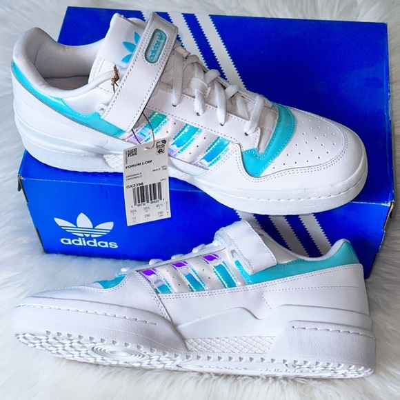 adidas Other - New Adidas Forum Low Cloud White Pulse Aqua GX3398 Men's Sneakers Shoes SIZE 11